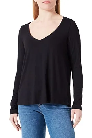 Marc O’ Polo Marc OߴPolo Damen Langarmshirt mit Stretch-Anteil Loose Fit, (Black), XS