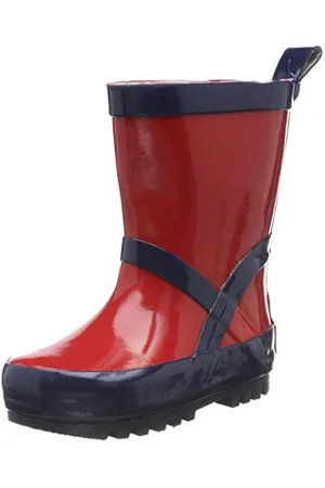 Playshoes Kinder Gummistiefel aus Naturkautschuk, trendige Unisex Regenstiefel mit Reflektoren, , 28/29 EU