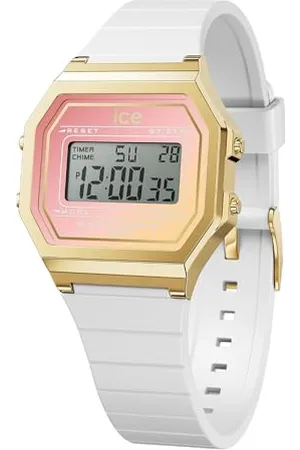 Ice-Watch Ice Digit Retro White Dreamscape - Weiße Damenuhr mit Plastikarmband - 022716 (Small)