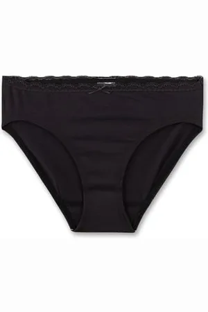 Sanetta Mädchen-Rioslip Schwarz | Hochwertige und nachhaltige Unterhose für Mädchen aus Baumwoll-Mix. Unterwäsche für Mädchen 140