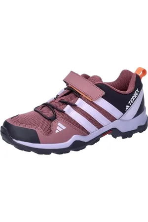 adidas Terrex AX2R Hook-and-Loop Hiking Shoes Wanderschuhe, Quiet Crimson/Silver Dawn/Amber Tint, 33.5 EU