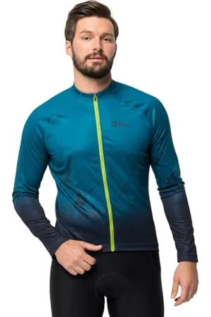 Jack Wolfskin Herren MOROBBIA FZ L/S Print M Fahrradtrikot, , L