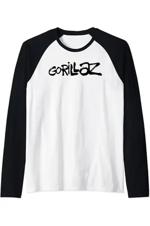 Gorillaz Black Paint Brush Logo Raglan