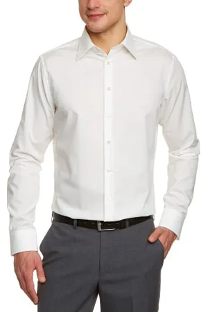 Seidensticker Herren Shaped Bügelfrei Kent Langarm Business Shirt, , 43 EU