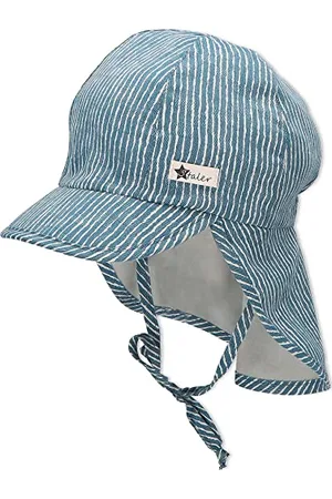Sterntaler Jungen Schirmmütze Zum Binden mit Nackenschutz Streifen Sonnenhut, , 47