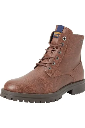 JACK & JONES Herren JFWBERNIE Boot PU Schnürstiefelette 12243413 , ,43 EU