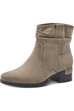 Jana Damen Stiefeletten mit Absatz Vegan Kleiner Absatz, Grau , 37 EU