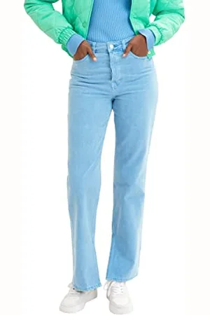TOM TAILOR Damen 1035417 Emma Straight Jeans, 18395-Rainy Sky Blue, 32