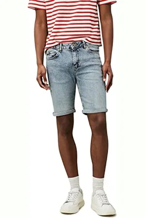 Koton Men Bermuda Denim Shorts Folded Leg Detailed Pocket Buttoned