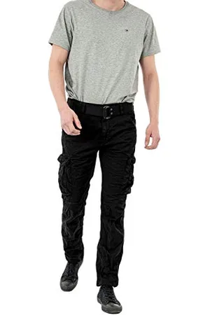 Schott NYC Homme Trranger70 Pants, Noir, 33W EU