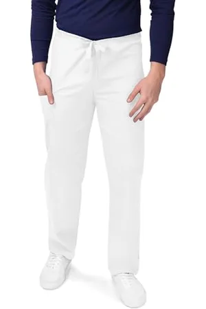 Sivvan Unisex Pflegebekleidung lockere Hose mit Kordelzug - S8202 - White - 3X