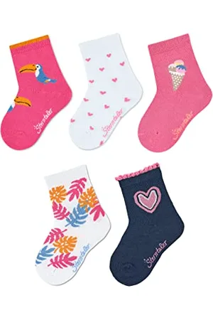 Sterntaler Baby Mädchen Baby Socken Söckchen 5er Pack - Socken Baby, Babysöckchen, Babysocken - aus Baumwolle - pink, 18