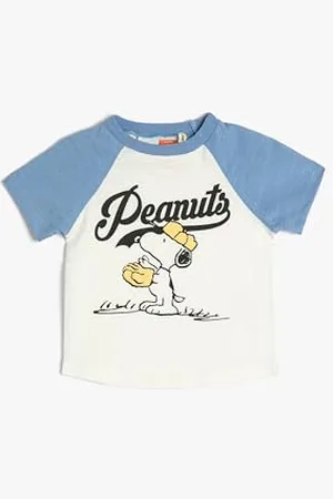 Koton Babyboy Snoopy T-Shirt Licenced Short Sleeve Crew Neck Cotton