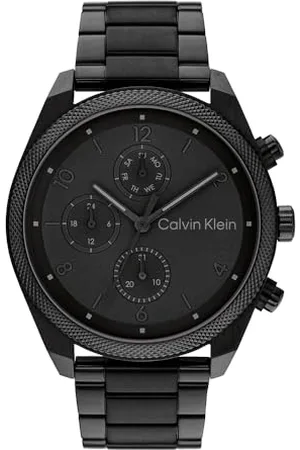 Calvin Klein Multi Zifferblatt Quarz Uhr für Herren Kollektion Impact mit Edelstahl- oder Lederarmband