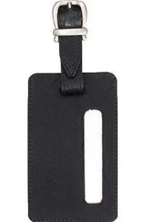 Alassio 43118 Kofferanhänger, Anhänger für Reisetaschen, Rucksäcke und Koffer aus Leder, Taschenanhänger mit Sichtfeld für persönliche Daten, Lederanhänger, Metallschnalle, , ca. 11,5 × 7 cm