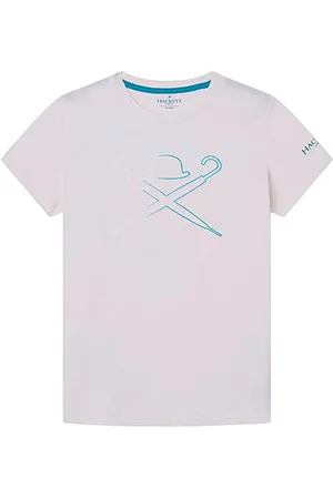 Hackett Jungen Logo Fade Tee T-Shirt, White, 2 Years