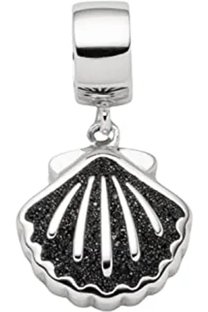 DUR Charm MUSCHEL Lavasand, Silber 925/- rhodiniert (F317)