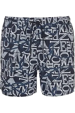 Emporio Armani Herren Macro Logo Boxer Swim Trunks, , 54