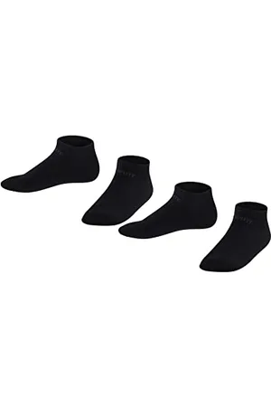 ESPRIT Unisex Kinder Sneakersocken Foot Logo Multipack K Sn Baumwolle kurz einfarbig 2 Paar, , 35-38