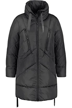 Samoon Damen Steppmantel Wollmischungs Mantel, , 48