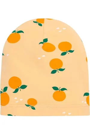 Pinókio Beanie Mütze Fruit and Sun,95% Cotton 5% Elastane orange, Orangemuster, Unisex, Gr 47-53(53)