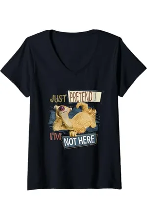 20th Century Fox Damen Ice Age Sid Just Pretend I’m Not Here T-Shirt mit V-Ausschnitt