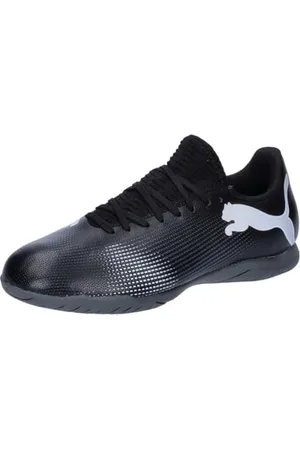 PUMA Unisex Kinder Future 7 Play It Jr Soccer Shoe, Black White, 38 EU