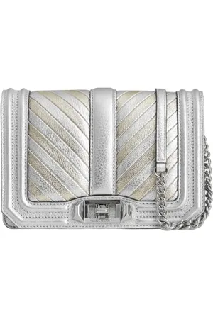 Rebecca Minkoff Damen Chevron Quilted Small Love Crossbody Umhängetasche