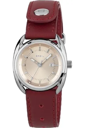 Breil Uhr Damen BEAUBOURG Ziffernblatt Bewegung NUR Zeit Quartz e GÜRTEL KALB Leder Bordeaux TW1595
