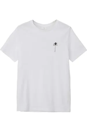 QS by s.Oliver Jungen 2143133 T-Shirt mit Rückenprint, weiß, L