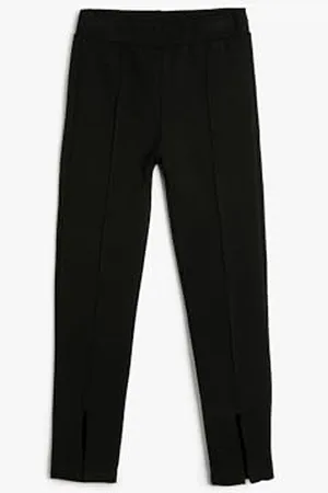 Koton Girls Basic Leggings Split Detail Elastic Waist