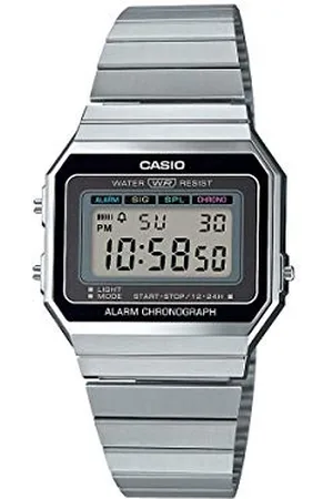 Casio Unisex Quartz Armbanduhr, 36.00mm GehäusegröÃŸe mit LCD digital Zifferblatt und Metallarmband Armband A700WE-1AEF