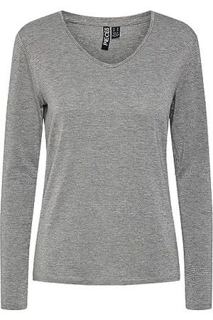 Pieces® Bestseller A/S PCBILLO LS V-Neck Lurex Stripes NOOS FC