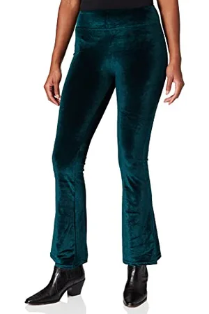 Urban classics Damen TB4551-Ladies High Waist Velvet Boot Cut Leggings, , 5XL