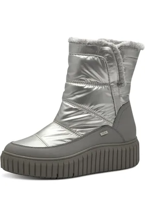 QS by s.Oliver Damen Stiefel ohne Absatz Wasserabweisend Vegan, Beige , 38 EU