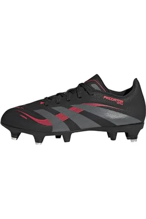 adidas Predator League Soft Ground Football Boots Kids Fußballschuhe, core Black/Grey Four/Lucid red, 29 EU
