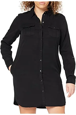 VERO MODA Damen VMSILLA LS Short Dress Blck GA NOOS 10206339, Black, XXL