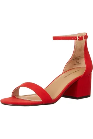 Amazon Damen Sandale mit Absatz und Zwei Riemchen, , 43 EU