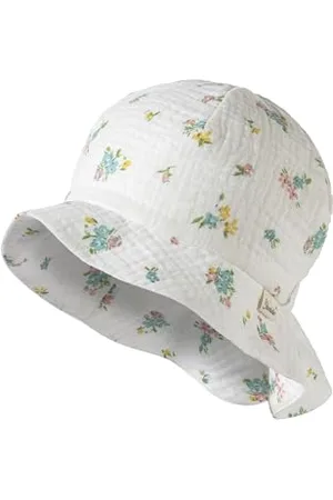 Sterntaler Sonnenhut Blümchen mit Nackenschutz - Sommerhut Mädchen aus anschmiegsamer Bio -Baumwolle - Sonnenhut Kinder mit Aufdruck - , 51