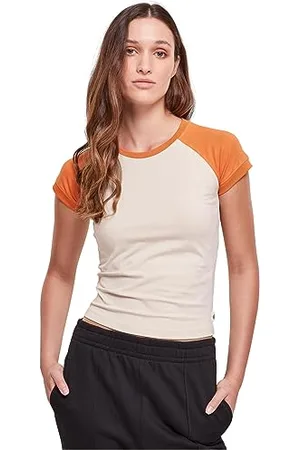 Urban classics Damen TB5075-Ladies Organic Stretch Short Retro Baseball Tee T-Shirt, , XXL