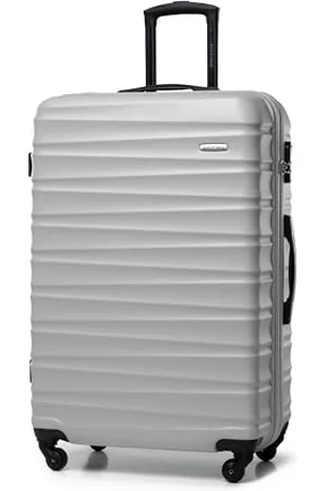 Wittchen Reisekoffer Groß Rollkoffer Trolley Großer Koffer Check-In Gepäck Hartschale aus ABS mit 4 Spinner-Rollen Zahlenschloss Teleskopgriff Groove Line Größe L