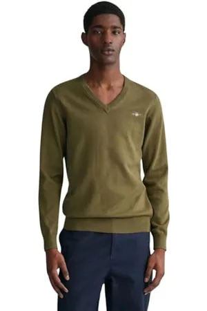GANT Herren Classic Cotton V-Neck Pullover, , XL EU