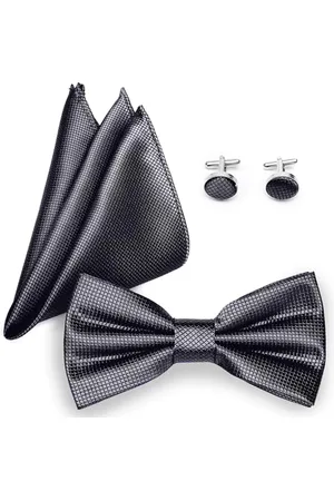 Ladeheid Fliege mit Einstecktuch Set Herren inkl. Manschettenknöpfe SETBHC (12cm x 6cm, )