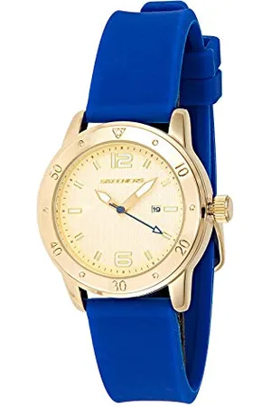 Skechers Damen Analog Quarz Uhr mit Silikon Armband SR6052