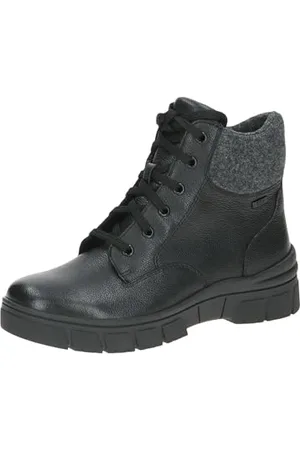 Caprice Damen Stiefeletten zum Schnüren Gefüttert Wasserabweisend, Schwarz , 37 EU