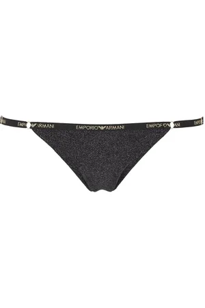 Emporio Armani Damen LACE & Lurex Thong Unterwäsche, , S
