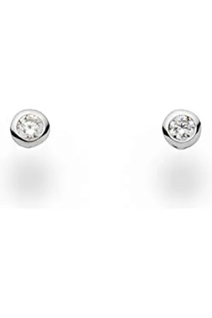 DUR Ohrstecker Pfote aus 925 Sterling Silber mit Zirkonia, 3 mm, O5239