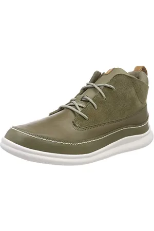 Clarks Cloud Air K Derbys, Grün (Khaki Leather), 29.5 EU