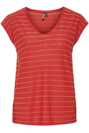 Pieces® Pcbillo Tee Lurex Stripes Noos Bc