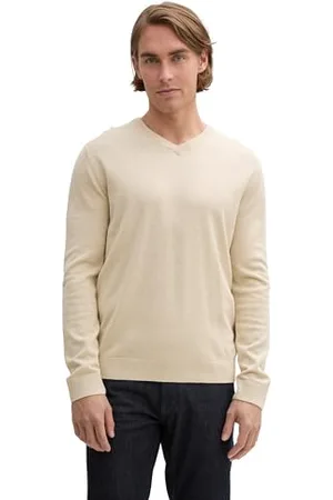 TOM TAILOR Herren Strickpullover mit V-Ausschnitt, , XXXL